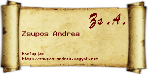 Zsupos Andrea névjegykártya